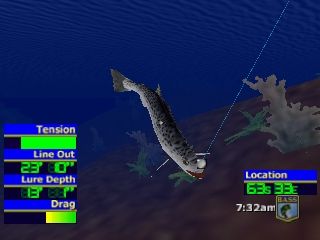 BassMasters 2000 (Nintendo 64) screenshot: Looks like a big one.