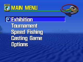 BassMasters 2000 (Nintendo 64) screenshot: Main menu