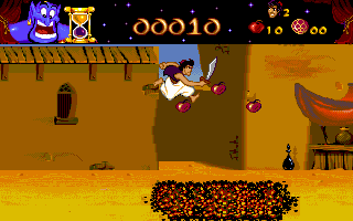 Disney's Aladdin (DOS) screenshot: Take the Apples