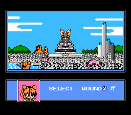 Kyatto Ninden Teyandee (NES) screenshot: Once you beat certain levels, you'll be able to choose the next stage you want to tackle.