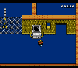 Jurassic Park (NES) screenshot: Mainframe computer inside the building