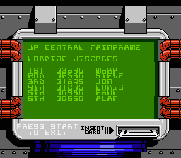 Jurassic Park (NES) screenshot: High scores