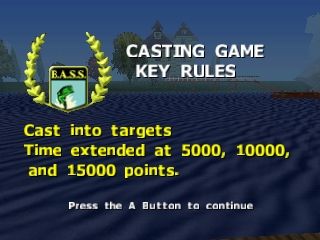 BassMasters 2000 (Nintendo 64) screenshot: Casting Game rules
