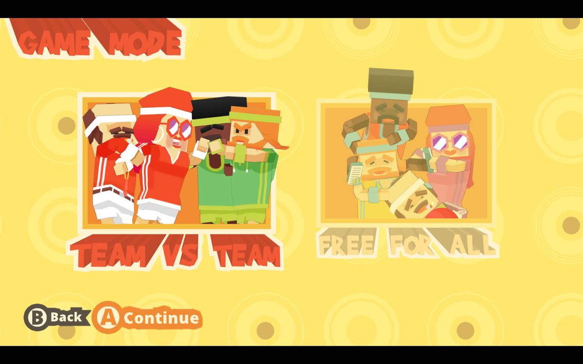 Stikbold!: A Dodgeball Adventure (Windows) screenshot: Next to the story mode, these are the multiplayer modes.