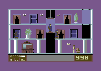 Mission Elevator (Commodore 64) screenshot: Starting location