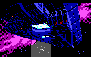 Space Quest III: The Pirates of Pestulon (DOS) screenshot: Beam me up Roger!