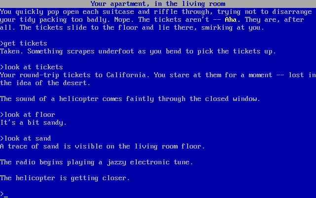 Shade (DOS) screenshot: A smidgen of grit complicates your plans