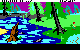 The Black Cauldron (DOS) screenshot: Near the swamp.