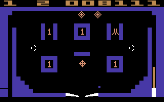 Video Pinball (Atari 2600) screenshot: A game in progress