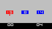 Videocart-8: Magic Numbers (Channel F) screenshot: NIM - 3 piles