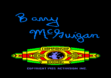 Star Rank Boxing (Amstrad CPC) screenshot: Title screen