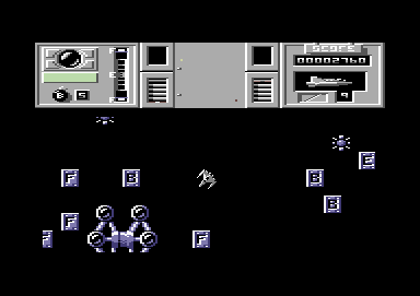 Bosconian '87 (Commodore 64) screenshot: A shot of the space station.