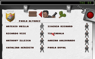 Central Intelligence (DOS) screenshot: The menu for easily managing your agents, if your specialist for a respective group(I.e. political, propaganda or military) is killed, you can not use this menu.