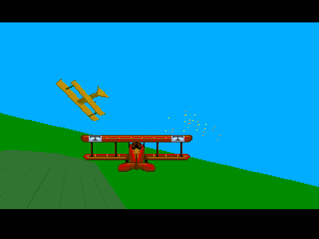 Wings (Amiga) screenshot: Being caught by surprise attack from behind.