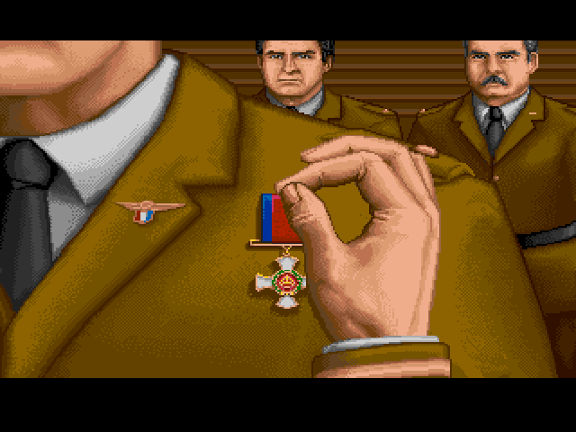 Wings (Amiga) screenshot: Earning medals for heroism doesn't come easy.