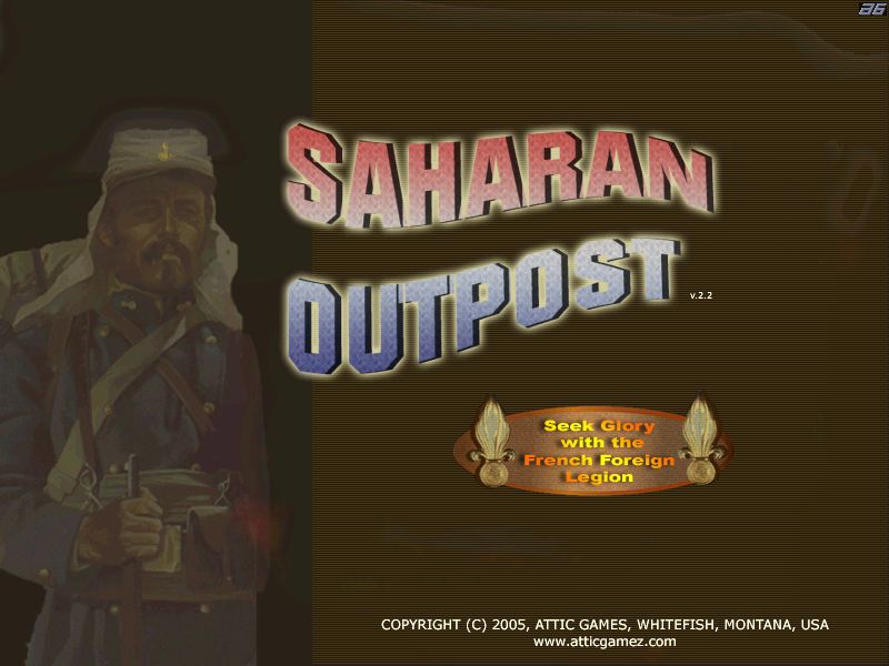 Saharan Outpost (Windows) screenshot: Title screen