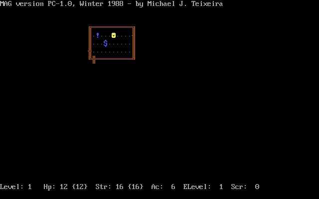 MAG (DOS) screenshot: Starting location