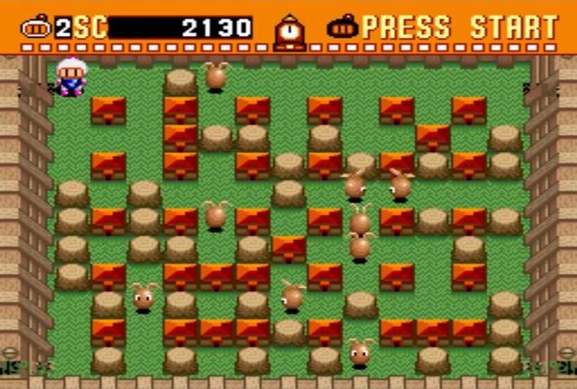 Super Bomberman (SNES) screenshot: Level 1-2