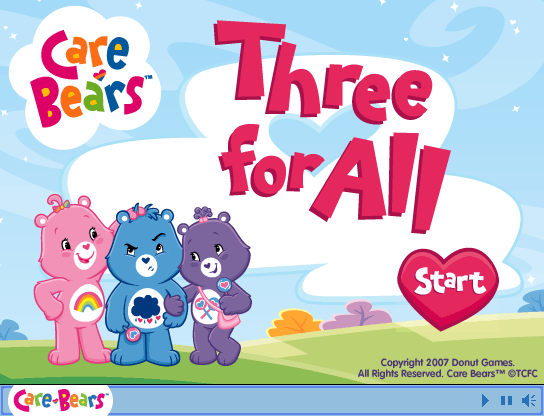 Three for All (Browser) screenshot: Title screen