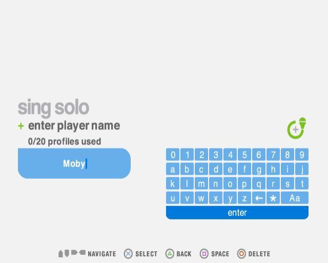 SingStar: Popworld (PlayStation 2) screenshot: Sing Solo: This requires the player to use a player id or create one.