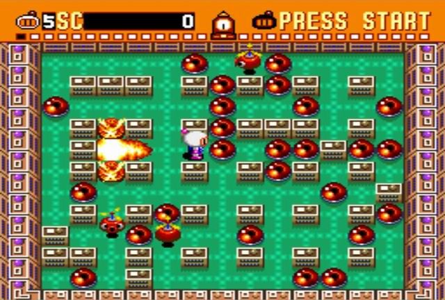 Super Bomberman (SNES) screenshot: Explosion!