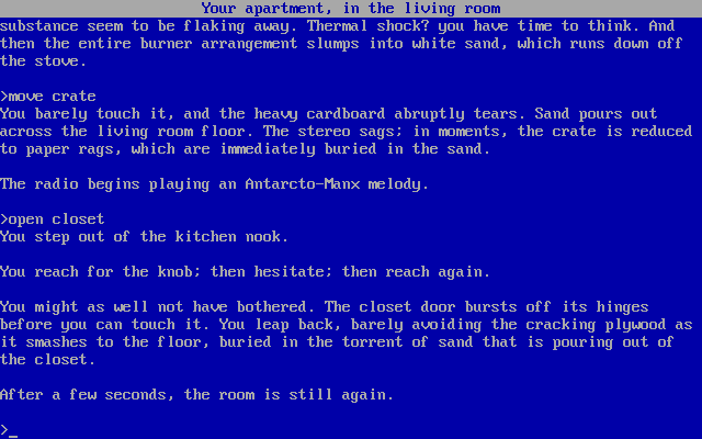 Shade (DOS) screenshot: Why come to the desert when it seems ready just about to come to you?