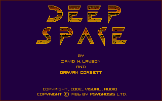 Deep Space (Atari ST) screenshot: Title screen