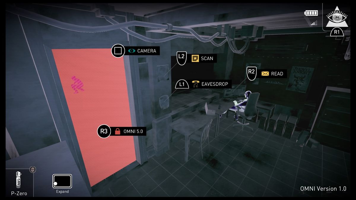 République (PlayStation 4) screenshot: Episode 1 - Cooper's office