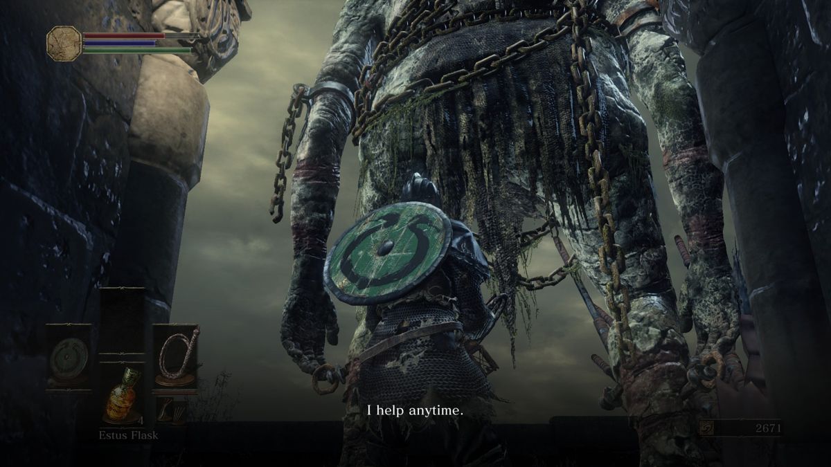 Dark Souls III (Windows) screenshot: YEAH... just don't help yourself right now, if you know what I mean......