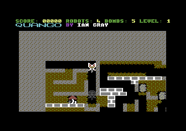 Quango (Commodore 64) screenshot: You just died