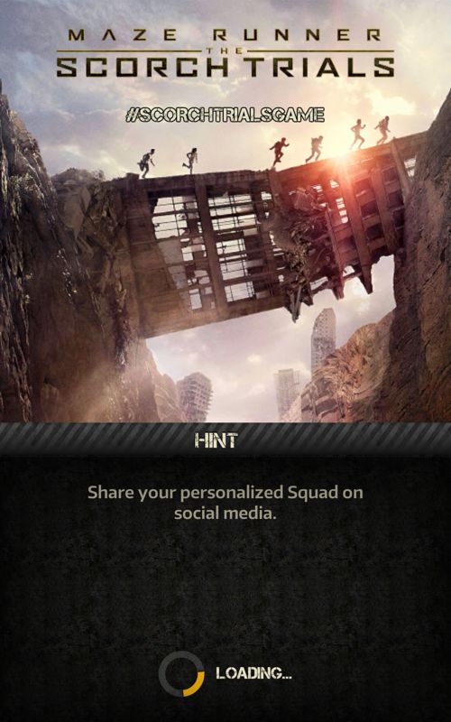 Maze Runner: The Scorch Trials (Android) screenshot: Title / Loading screen