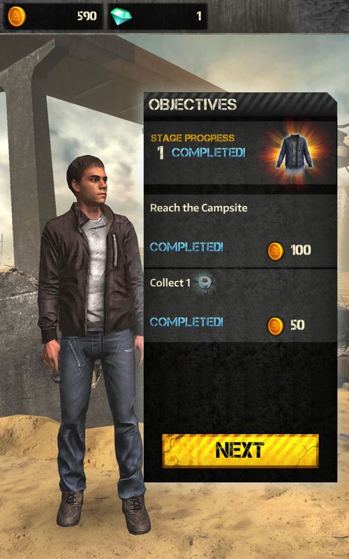 Maze Runner: The Scorch Trials (Android) screenshot: Overview of the objectives