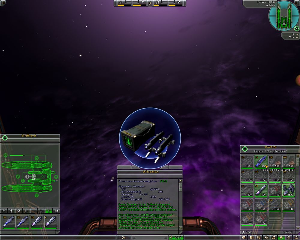 Parkan II (Windows) screenshot: You can fit new equipment, primary and secondary weapons in your ship and battle suit