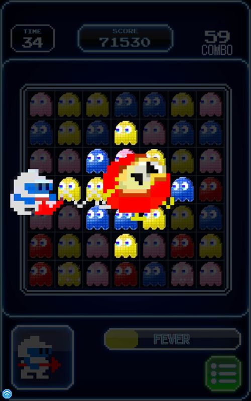 Pac-Man: Puzzle Tour (Android) screenshot: The <i>Dig Dug</i> partner in action