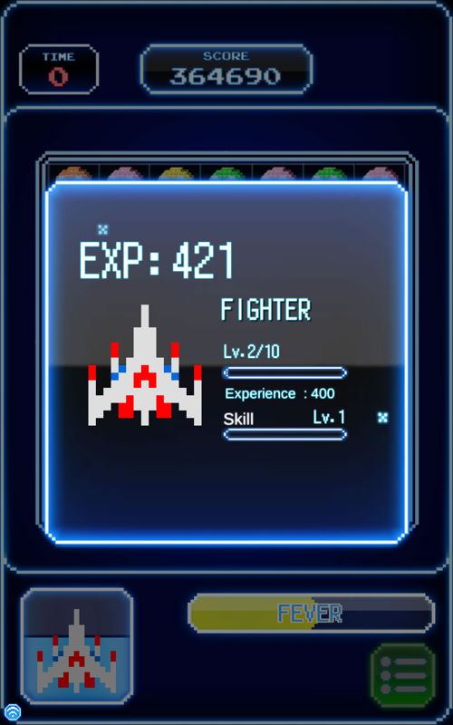 Pac-Man: Puzzle Tour (Android) screenshot: Statistics for the Fighter partner.