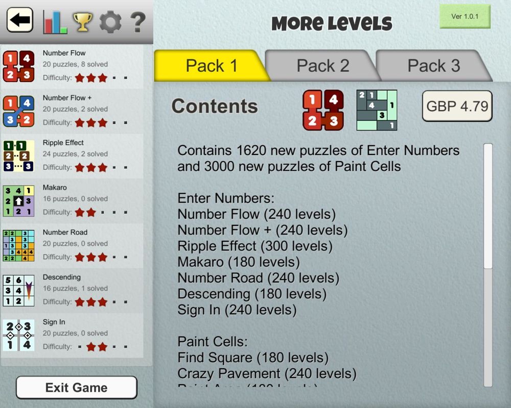 Ultimate Logic Puzzle Collection (Windows) screenshot: More levels are available but they must be paid for