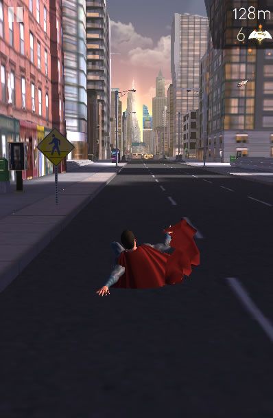 Batman v Superman: Who Will Win (Browser) screenshot: Sliding as Superman.