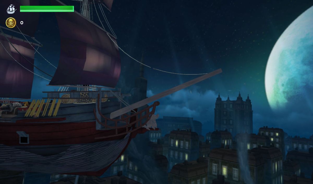 Pan: Escape to Neverland (Android) screenshot: The pirate ship in the air