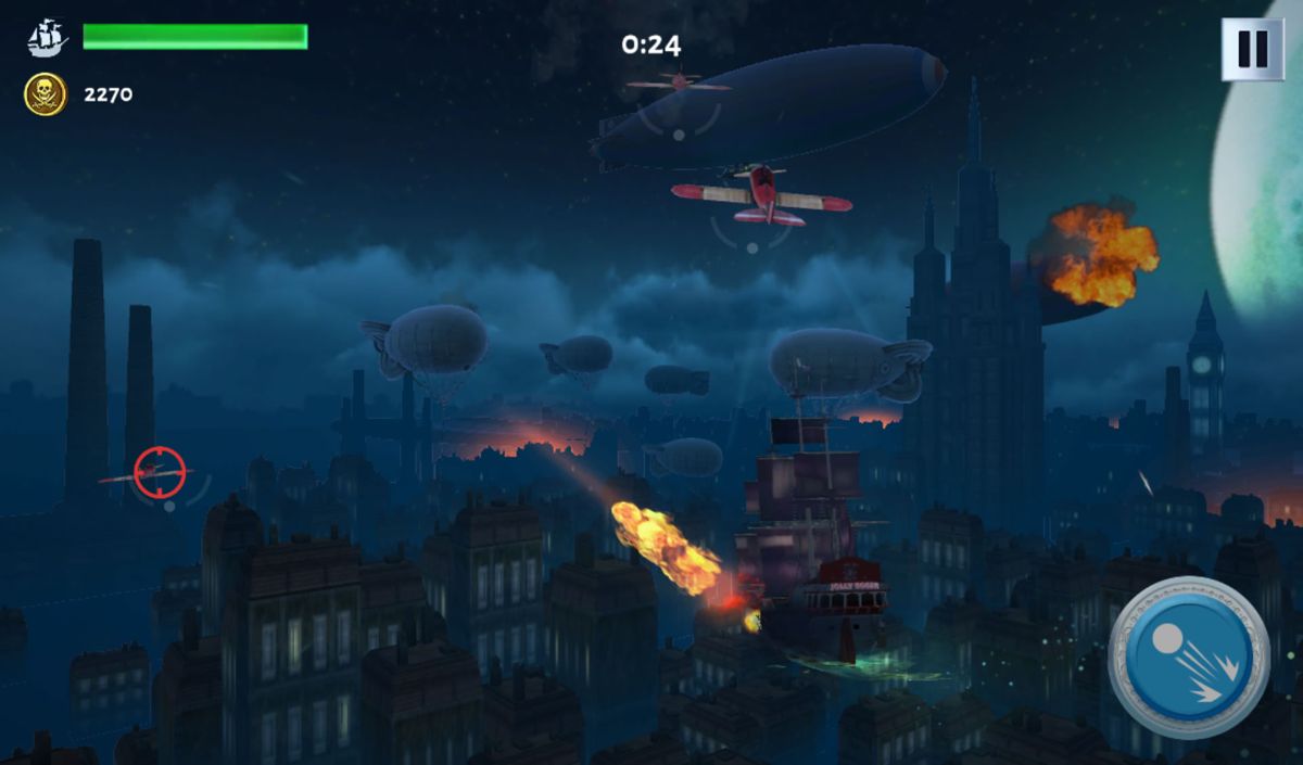 Pan: Escape to Neverland (Android) screenshot: More planes going down.