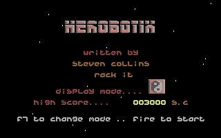 Herobotix (Commodore 64) screenshot: Title screen