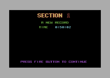Night Racer (Commodore 64) screenshot: Best Time