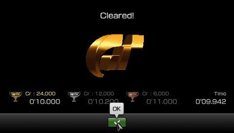 Gran Turismo (PSP) screenshot: Gold medal awarded