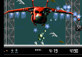 VectorMan (Genesis) screenshot: Boss of stage 1