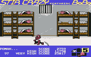 Stir Crazy featuring BoBo (Commodore 64) screenshot: Avoid the plate...