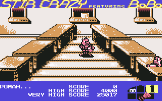 Stir Crazy featuring BoBo (Commodore 64) screenshot: Ready to feed the mates...