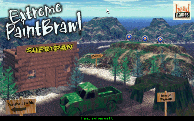 Extreme Paintbrawl (Windows) screenshot: In-game menu screen