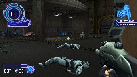 Ghost in the Shell: Stand Alone Complex (PSP) screenshot: Some sort of robot factory