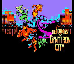Defenders of Dynatron City (NES) screenshot: Title screen