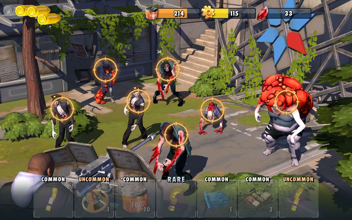 Zombie Anarchy (Windows Apps) screenshot: The bonus round after completing a raid.