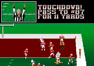 College Football USA 96 (Genesis) screenshot: Touchdown